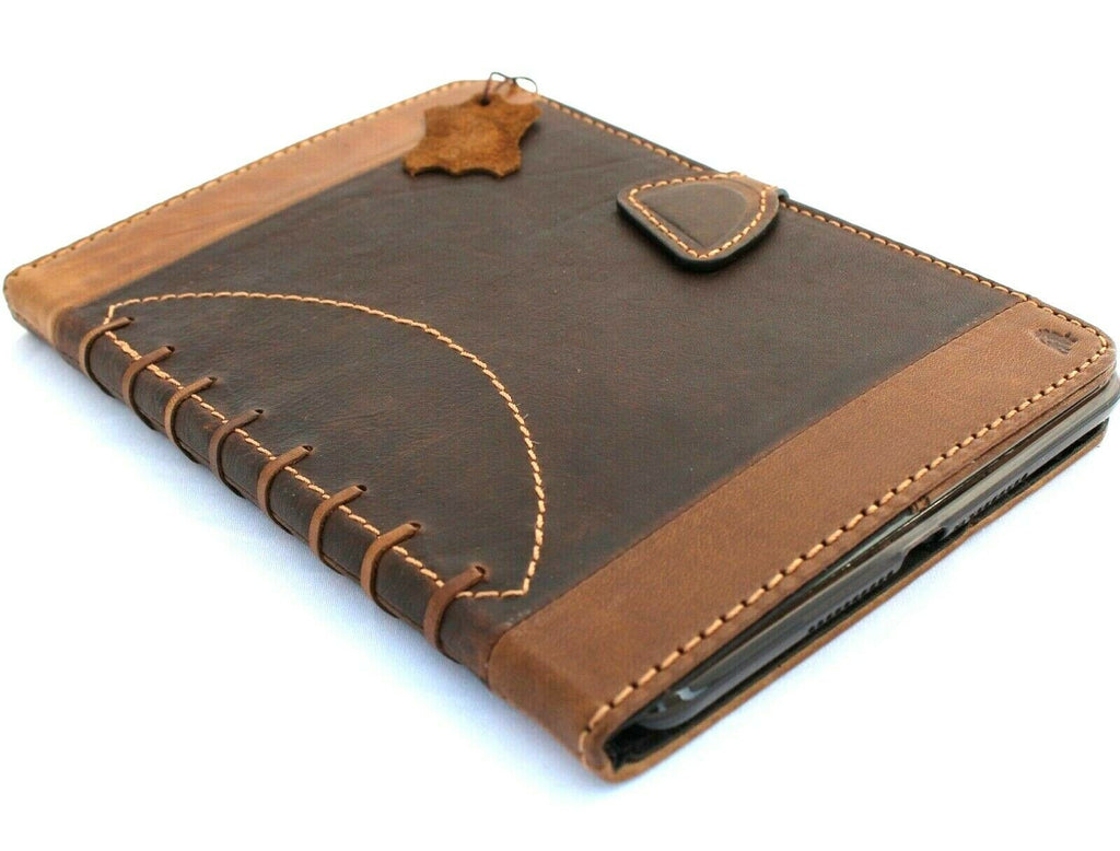 Leather iPad mini 5 case by DAVISCASE with card slots, handmade vintage style, soft rubber edges, for Apple iPad mini 5 (2019).