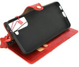 Genuine Vintage Leather Case for Samsung Galaxy S21 Plus 5G Book Soft Wallet Cover Cards Holder Luxury Rubber Red Davis