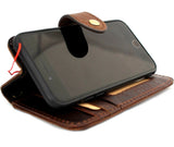Genuine Full Vintage Leather Case For iPhone SE 2 2020 Cover Book Wallet Cards Tic Slim Davis Classic Art Wireless Charging Dark Brown Luxury SE2 Davis