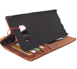 Echtleder-Hülle für Samsung Galaxy S8 Plus, Buch-Brieftaschen-Abdeckung, Kreditkartenfächer, Ausweisfenster, Vintage-Braun, schlankes Daviscase
