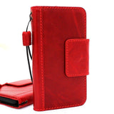 Genuine italian leather Case for Samsung Galaxy S9 book Jafo wallet handmade oiled magnetic cover s Businesse daviscase Red wine