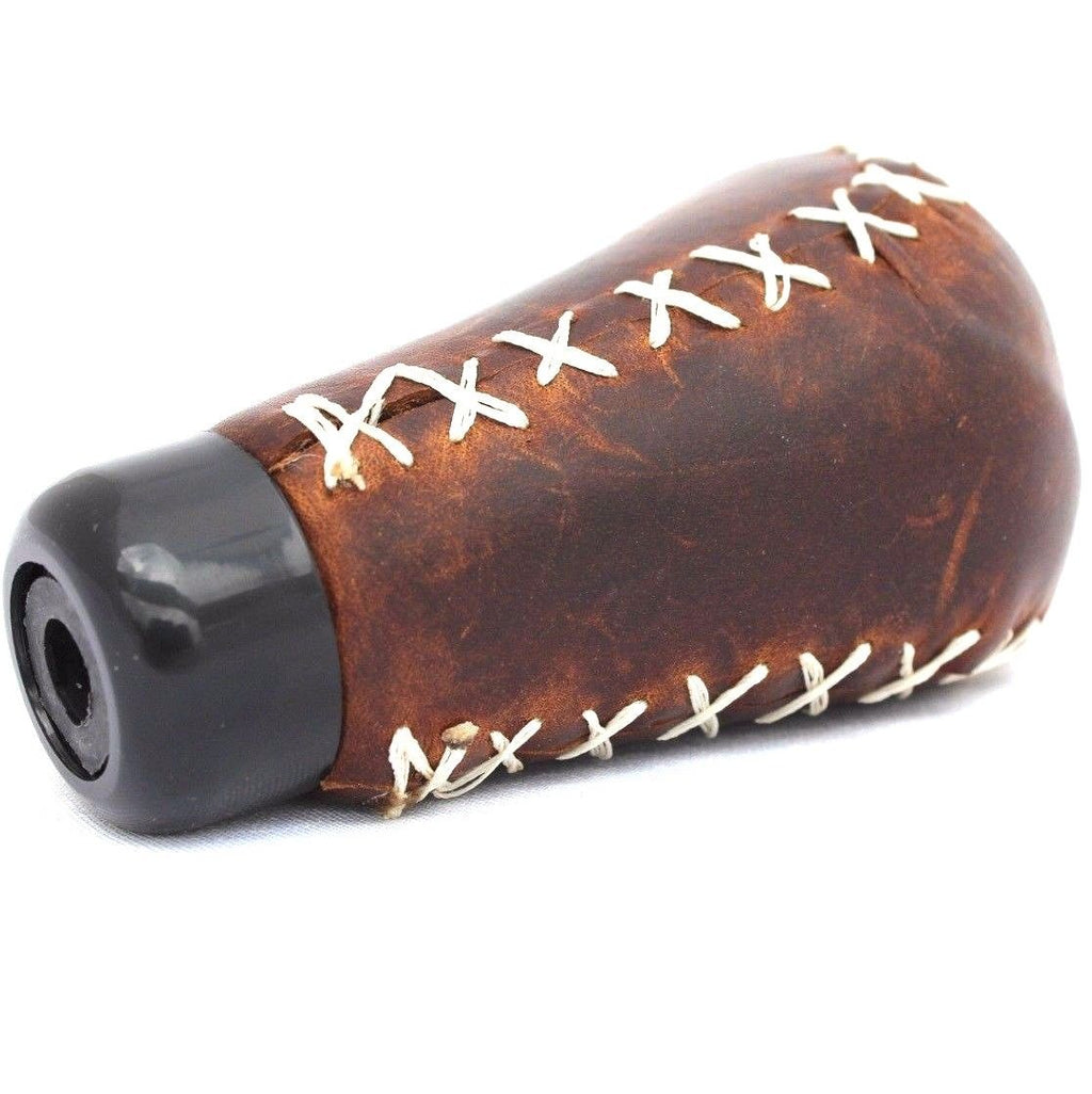 Handmade genuine leather gear shift knob for Mercedes-Benz, designed by DAVISCASE, with a stylish car gear lever appearance.