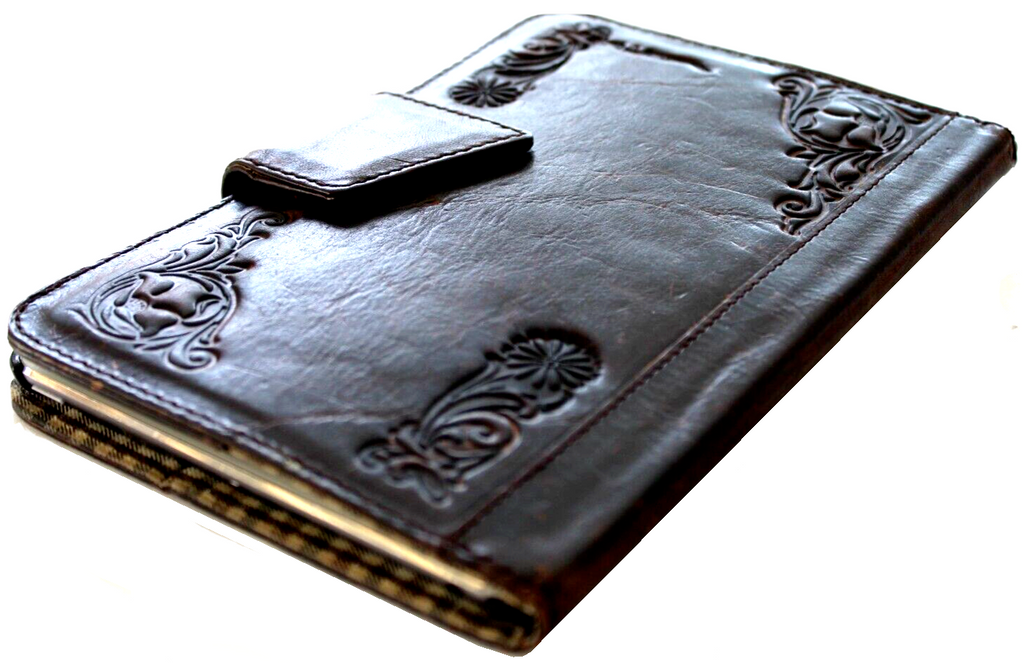 Genuine leather iPad Mini case by DAVISCASE with card slots, designed for Apple iPad Mini 3-7, 9.7-inch, luxury handmade cover.