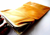 Véritable cuir véritable femme sac à main cartes fentes portefeuille pochette pièces de monnaie sac conçu peau jaune daviscase