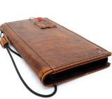 Genuine real Leather case for Samsung Galaxy Note 8 book wallet cover soft vintage brown cards slots slim daviscase wireless charging
