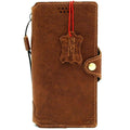 Genuine vintage tan leather Samsung Galaxy Note 10 Plus case with card slots, stand, and slim design by DAVISCASE
