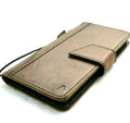 Genuine leather Google Pixel 7 Pro case by DAVISCASE with magnetic closure, wallet design, retro stand, dark brown color.