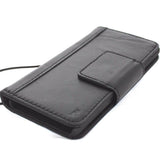 Genuine vintage leather case for samsung galaxy note 9 book wallet magnetic closure black cover cards slots slim daviscase