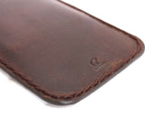 Étui en cuir véritable pour apple iphone 8 plus, étui mince avec support marron, design jafo 48 