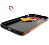 Echtleder-Hülle für iPhone 8 Plus, magnetische Abdeckung, schmale Gummihalterung, Luxus-Jafo