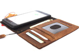 Véritable étui en cuir souple marron brillant pour iPhone SE 2 2020 couverture livre portefeuille souple cartes affaires mince chargement sans fil DavisCase Art