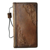 Genuine Leather Case Wallet For Apple iPhone 11 12 13 14 15 Pro Max 6 7 8 plus SE XS Book Vintage Handcraft Style Card Slots Cover Wireless Full Grain Davis luxury Bible Tan stamping