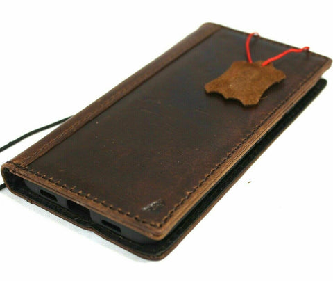 Genuine Dark Leather Case for Google Pixel 4a 4G Book Wallet Full holder Vintage Design Stand Classic Luxury Slim Soft Davis 1948