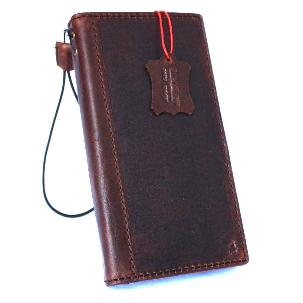 Handmade genuine Italian leather phone case for Samsung Galaxy S8 Active with wallet features, mag holder, and stand function.