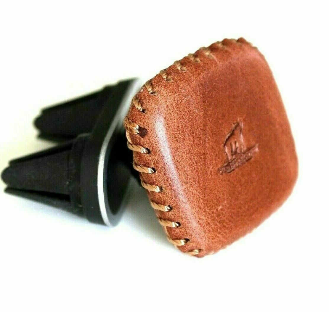 Handmade genuine leather phone case for Apple iPhone XS by DAVISCASE, slim design with magnetic car holder attachment.