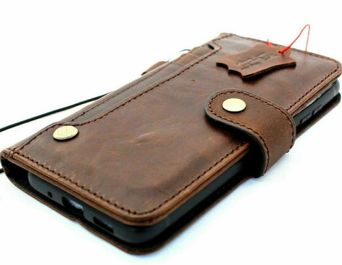 Genuine Full Leather Wallet Case for Samsung Galaxy A71 4G book Cover Wireless charging Cards Holder luxury rubber ID Window Davis 1948