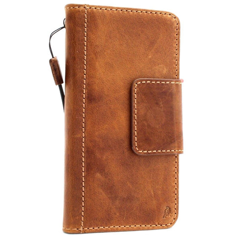 Genuine Real Leather Case for Google Pixel 2 XL Book Wallet Handmade Retro soft holder magnetic closure Tanned IL Davis
