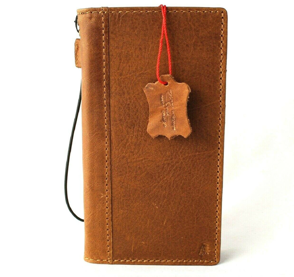 DavisCase genuine leather book wallet phone case for Samsung Galaxy S20 Ultra with card slots and wireless charging holder.