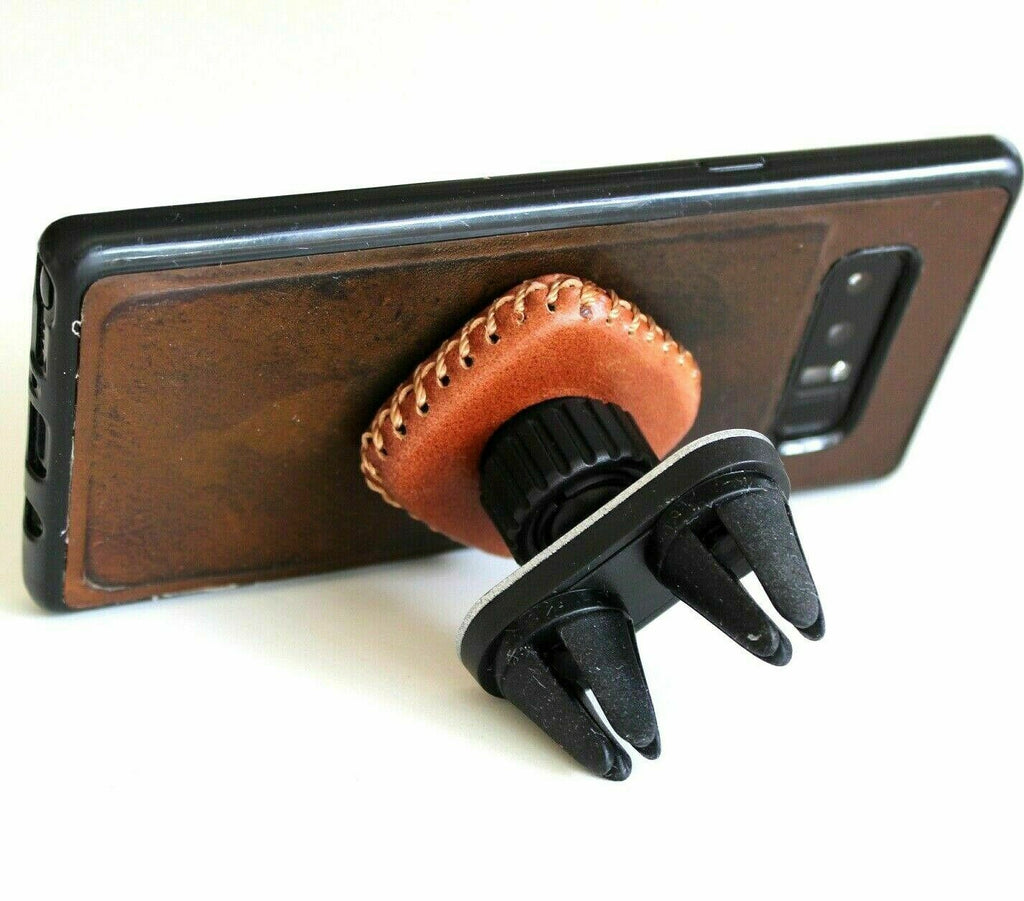Genuine full soft leather Samsung Galaxy Note 10 wallet case with window, slim stand, magnetic car holder, handmade by DAVISCASE
