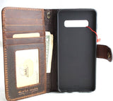 Echtleder-Hülle für Samsung Galaxy S10 Plus, Buch-Brieftaschen-Abdeckung, Luxus-Karten, kabelloses Ladefenster, Jafo-ID-Gummi, schlankes Daviscase