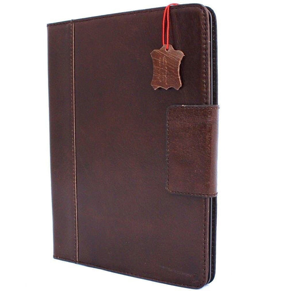 Genuine Vintage Leather Handmade Case for Apple iPad Pro 10.5 (2017) hard Cover Stand Luxury Credit Cards slots brown slim DavisCase