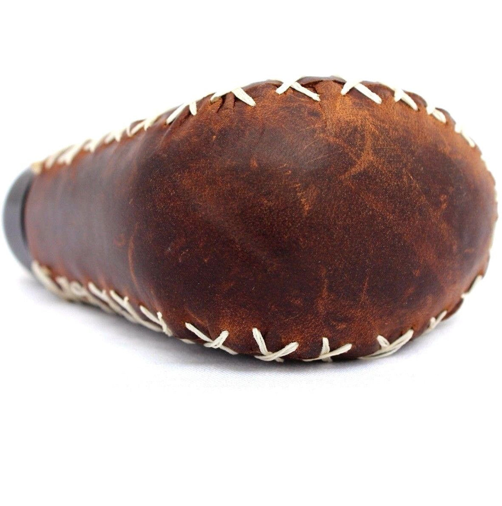 Genuine leather gear shift knob for Mercedes-Benz, handmade by DAVISCASE, featuring a classic car shifter lever design.