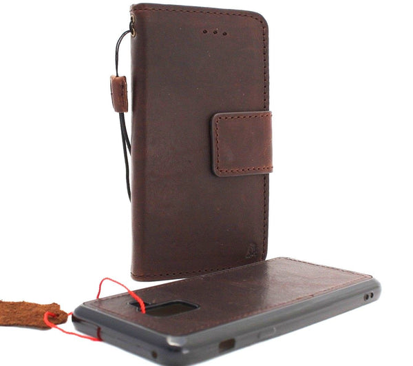 genuine natural leather Case fit for Samsung Galaxy A8 book wallet Luxury Removable cover slim ID