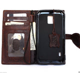 Étui en cuir véritable rétro pour Samsung Galaxy S5 active s 5 SM-G870A, portefeuille de livre, couverture magnétique, fait à la main, slim, marron, daviscase