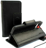 Genuine Natural Leather case for apple  iPhone 11 cover wallet credit holder book wireless charging prime holder slim Jafo black