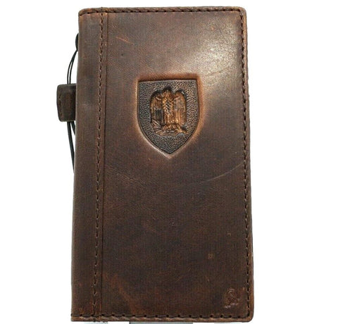 Genuine Leather Case for Google Pixel 6 6a 7a 7 8 pro Book Wallet Book Retro Stand Luxury Dark Davis 1948 Wireless Charging German Cross DE Diy Handmade