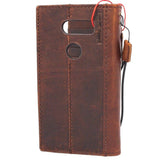 Genuine vintage leather Case for LG V30 slim cover book luxury wallet handmade daviscase V 30 oiled