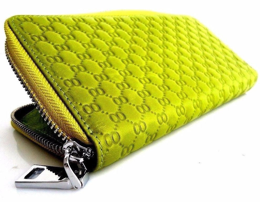 Green genuine leather women's tote purse and wallet by DAVISCASE with clutch and coin bag features.