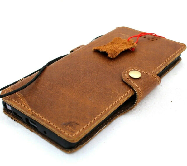 Genuine Tan Leather Case for Samsung Galaxy Note 20 5G Book Soft Wallet Cover Cards Holder Luxury Rubber Vintage Slim Design Davis