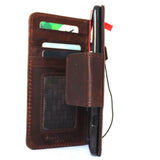 Genuine vintagel leather case for LG G6 book cards wallet magnet cover brown slim new daviscase