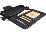 Étui en cuir véritable pour apple iPhone XR, portefeuille de crédit souple, support magnétique noir, livre prime rétro slim Jafo