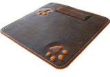 Genuine Leather Mouse Pad Handcrafted Soft Vintage HandMade Retro Style Dog Paw cat DavisCase