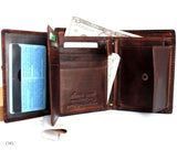 Herren-Geldbörse aus echtem Vintage-Leder, italienische Naturhaut, Münze, Geldtasche, Geldbörse, Retro-Stil, luxuriös, braun, Daviscase