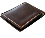 Men's Genuine Leather Wallet  Credit Card Slots Bill Lion Tiger Handmade Brown DavisCase Luxury