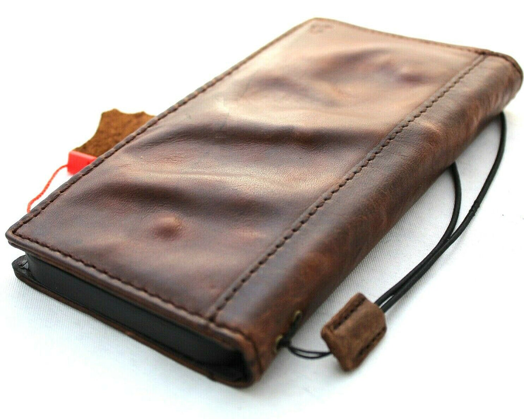 Daviscase vintage leather phone case for iPhone 11-15 Pro Max, Galaxy S22 Ultra, Note 20, A52, with wallet and credit card slots