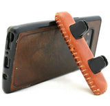 Genuine leather phone cover handmade Strong magnetic car holder air vent Mobile for ipad Jafo Art