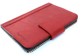Schutzhülle aus echtem rotem Leder für Apple iPad mini 5 (2019), handgefertigt, Kartenfächer, Gummi, luxuriös, Jafo Vintage Design Davis