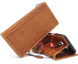 Genuine vintage leather Case for LG V40 book wallet cover slim brown cards slots handmade luxury daviscase 40