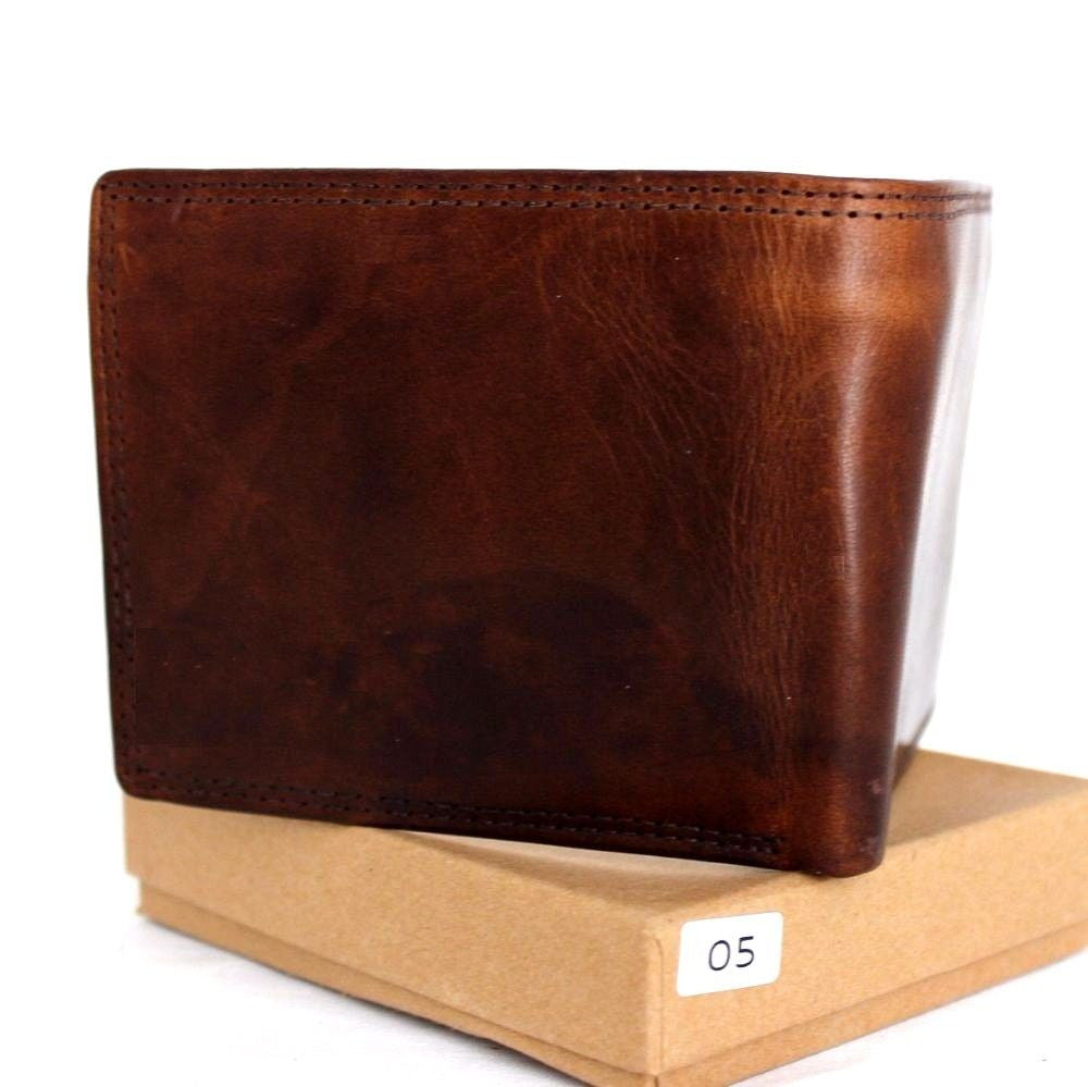 小物 Vintage Leather Wallet Men's Genuine Vintage Leather Wallet | Brown Slim Coin | DAVISCASE