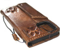 DavisCase genuine leather book wallet case for Google Pixel 7 Pro with bear paw dog stamp design, wireless charging compatible.