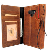 Étui en cuir véritable vintage pour Samsung Galaxy note 9, portefeuille de livre, support souple, couverture d'identité, fentes pour cartes, support Jafo daviscase