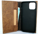 Genuine Soft Leather Case For Apple iPhone 12 Pro Max Wallet Vintage Credit Cards Slim Cover Full Grain DavisCase