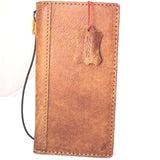 Echtleder-Hülle für Samsung Galaxy S8 Plus, Buch-Brieftaschen-Abdeckung, Kreditkartenfächer, Ausweisfenster, Vintage-Braun, schlankes Daviscase