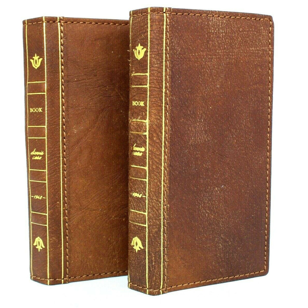 Genuine leather case for Samsung Galaxy Note 10 by DAVISCASE, vintage-style wallet cover with card slots and wireless charging support.