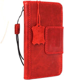 Genuine real leather case for LG G6 book walle cover handmade luxury red magnet slim daviscase