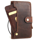Genuine leather for apple  iPhone xs max case cover wallet credit rubber closure strap book wireless charging prime